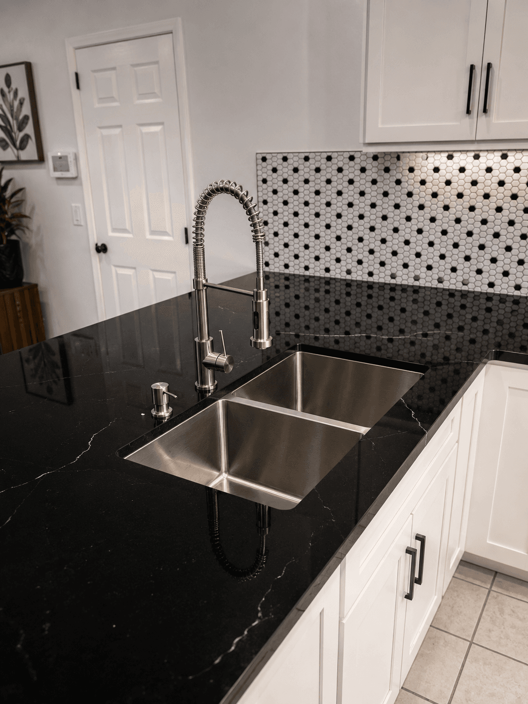 Modern kitchen with sleek island and sink